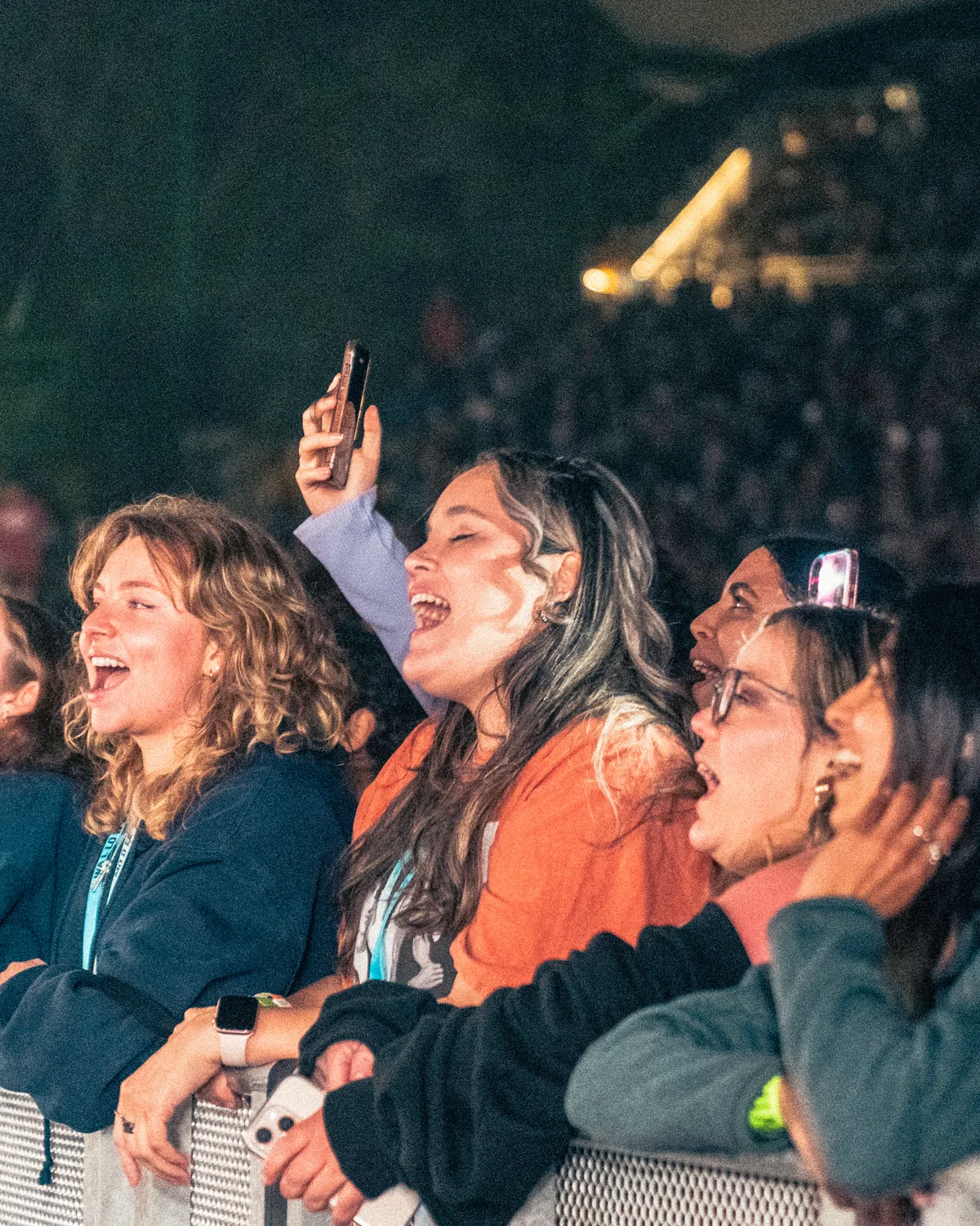 Audience cheering at St. Augustine Amphitheatre event