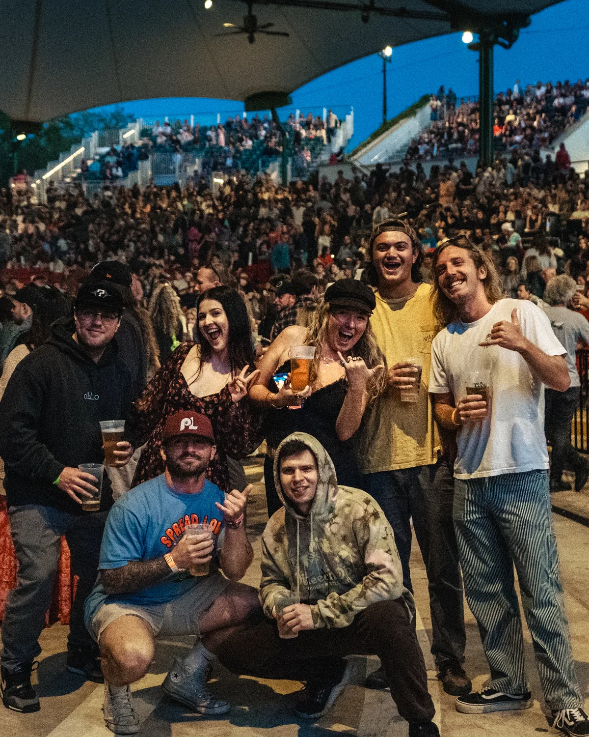 Friends celebrating at St. Augustine Amphitheatre event