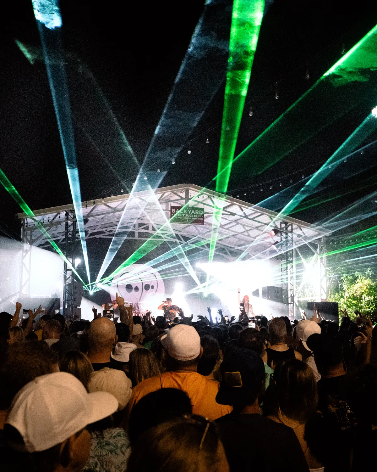 Laser light show at St. Augustine Amphitheatre concert